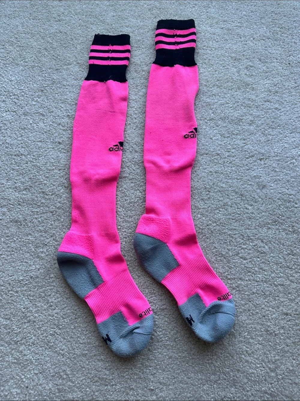 Hot Pink Athletic Knee-High & Crew Sock Set with Fingerless Gloves